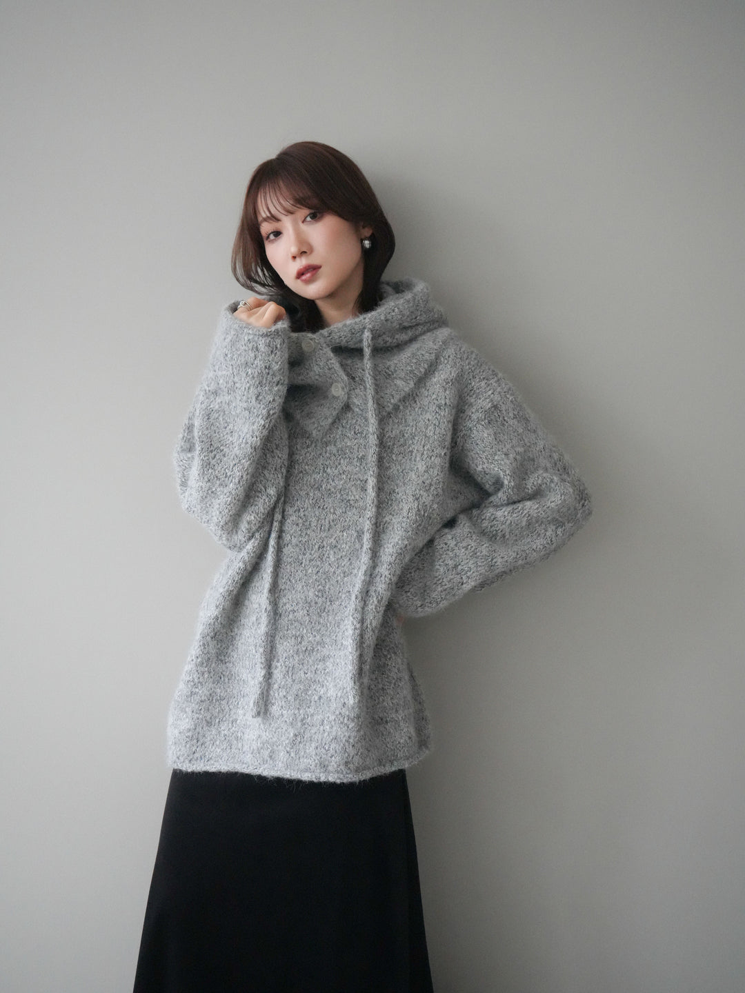 [予約]バラクラバSETニットプルオーバー/gray