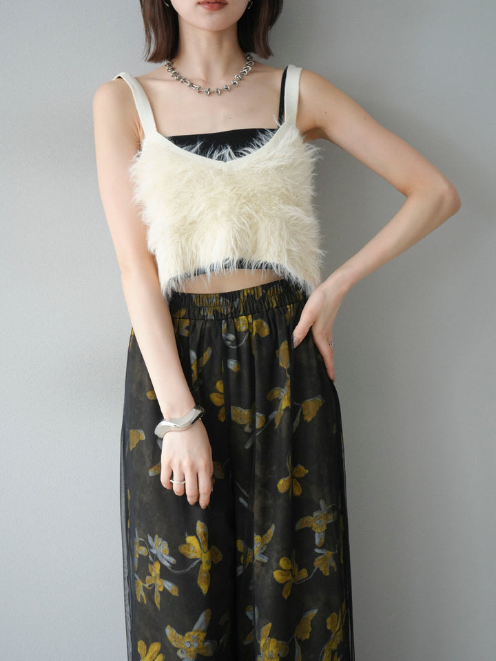 [予約]シャギーニットビスチェ/アイボリー