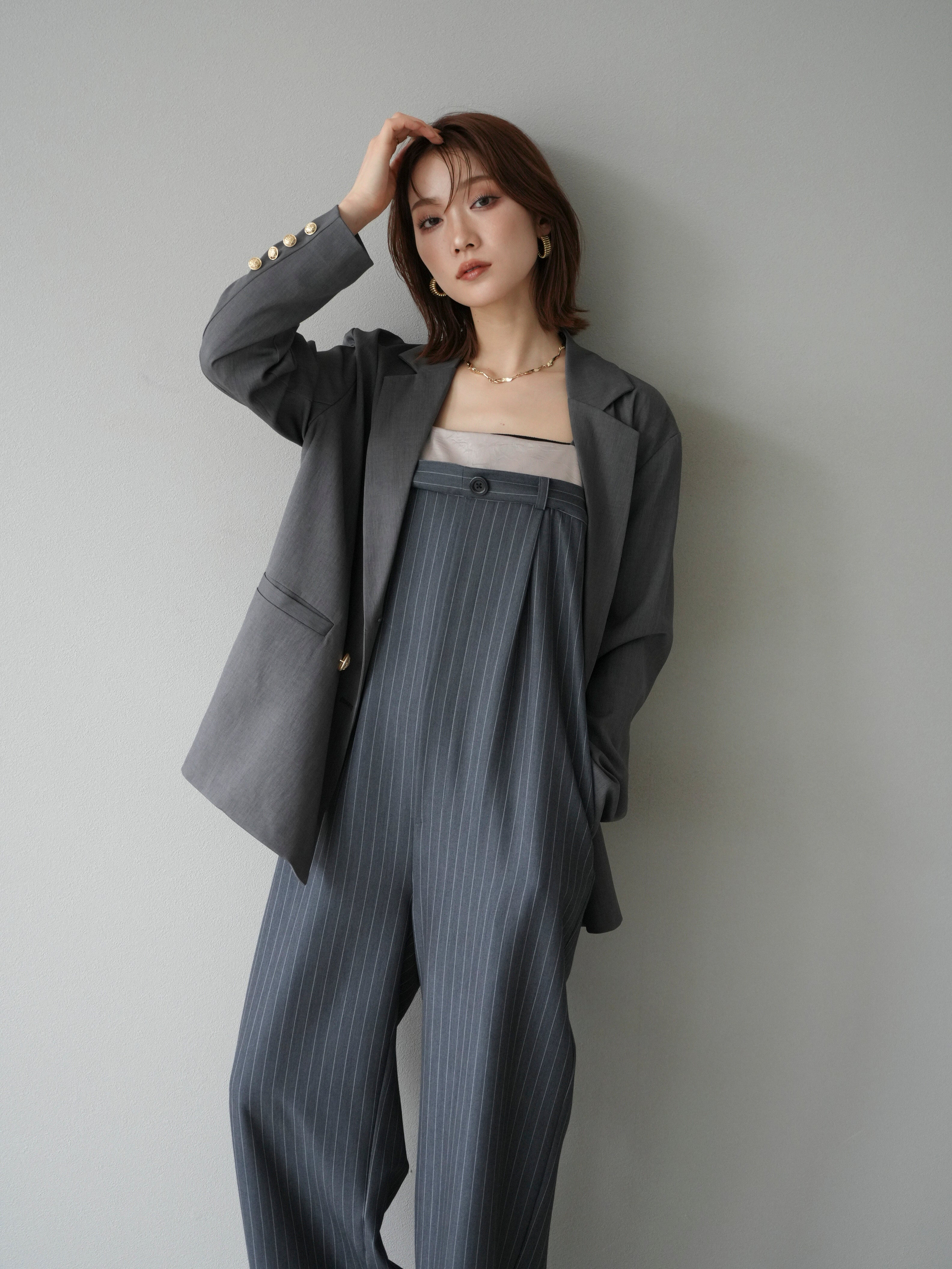 専用 美品 かぐれ コットンサロペット グレージュ 専用 kagure / かぐれ コットン サロペット オーバーオール