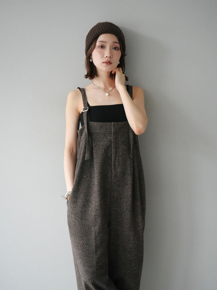 [予約]ツイードベアサロペット/ブラウン