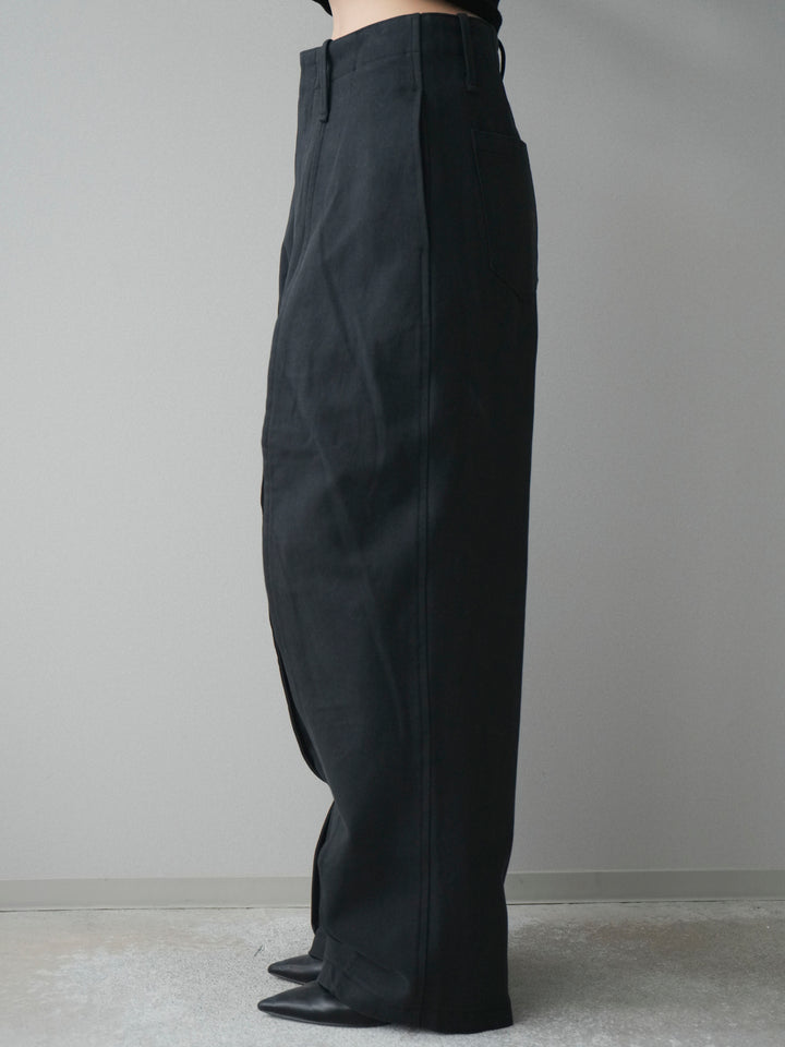 [予約]コットンツイルカーブパンツ/black
