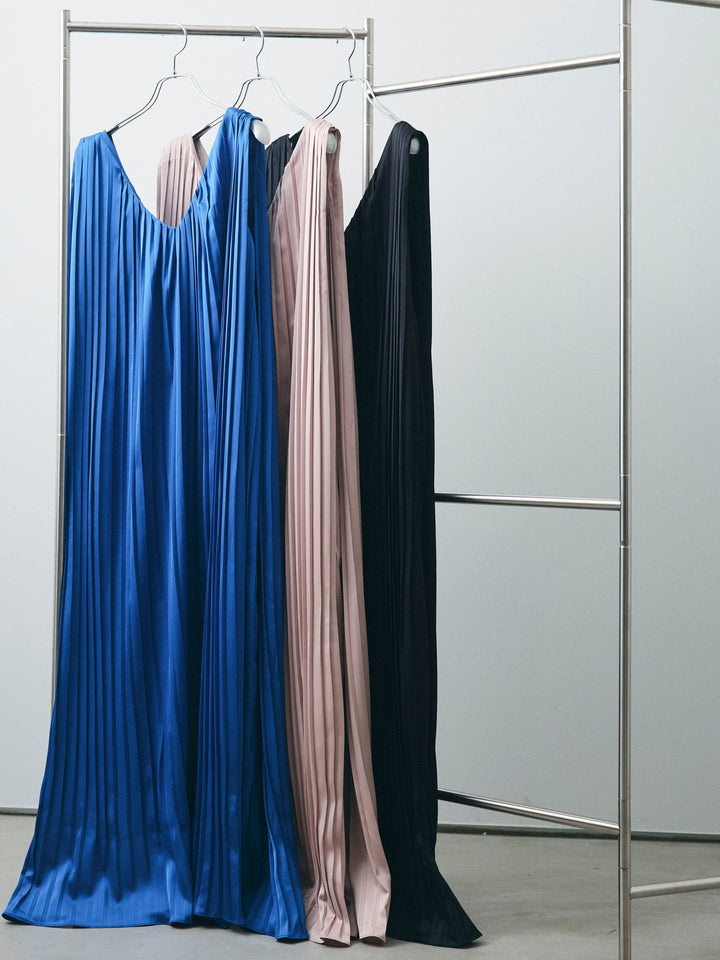 [SET] 緞面褶皺V領洋裝 + 緞面褶皺V領洋裝 (2set)