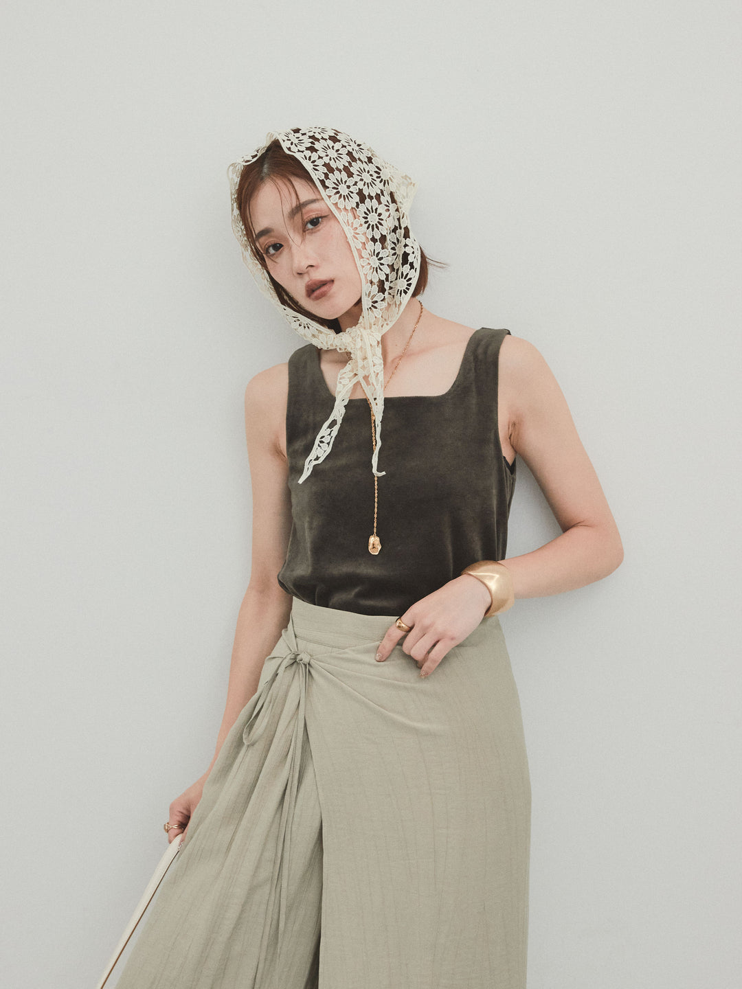 [SET]スクエアベロアタンクトップ+スクエアベロアタンクトップ(2set)