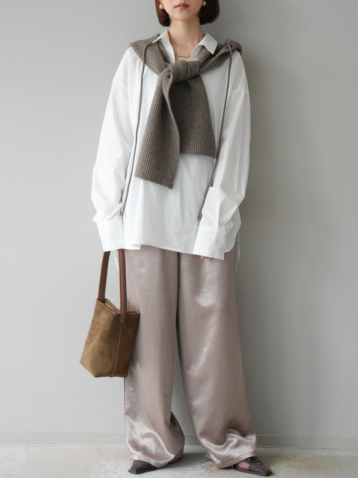 [予約]ブロードディープスキッパーブラウス/ホワイト