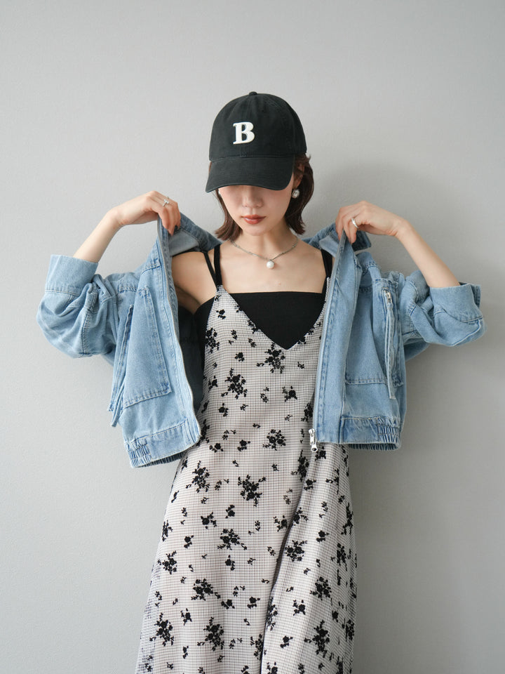 [予約]ZIPポケットデニムショートブルゾン/ブリーチ