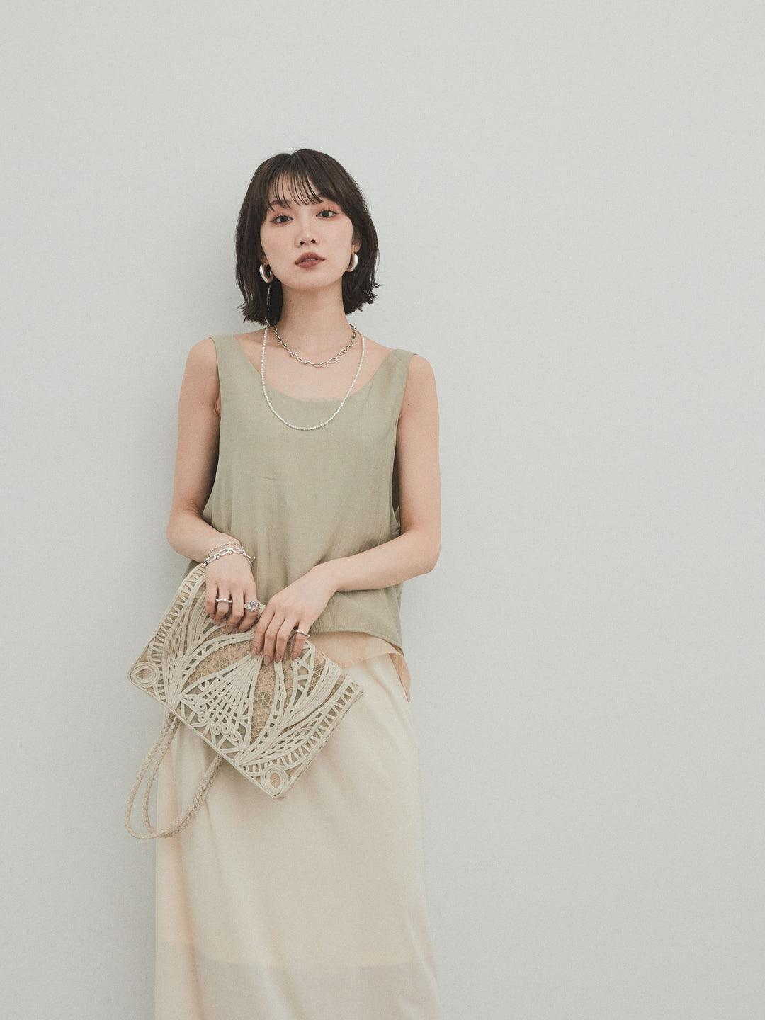 [套裝] 洗衣機緞面透明多層背心 + 洗衣機緞面透明多層背心 (2 套)