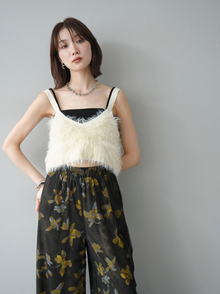 [予約]シャギーニットビスチェ/アイボリー