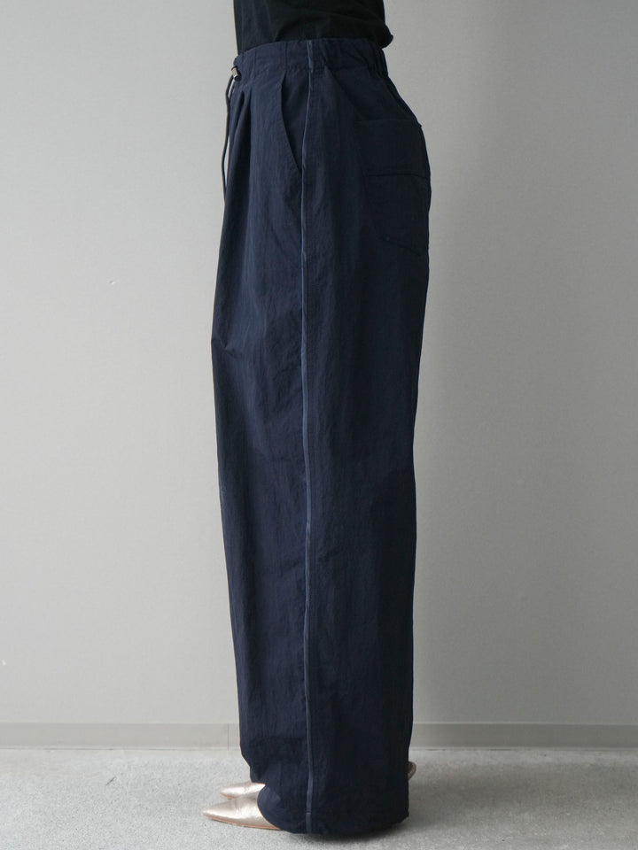 [予約]ドロストサイドラインナイロンパンツ/black