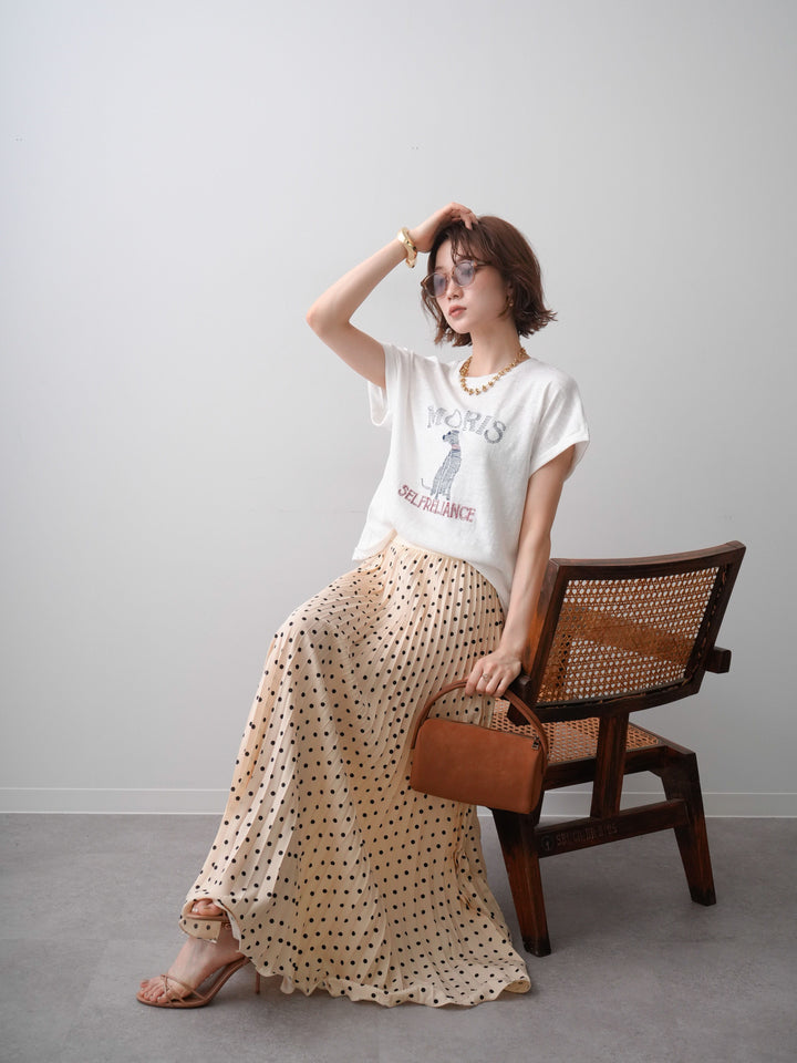 [SET]ドッグエンブロイダリーTEE+選べるアクセセット(2set)