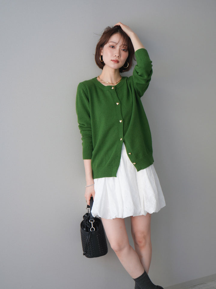 [SET]ハートボタンニットカーディガン+ハートボタンニットカーディガン(2set)