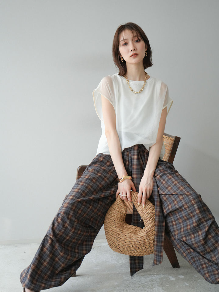 [予約]シアーレイヤードトップス/アイボリー