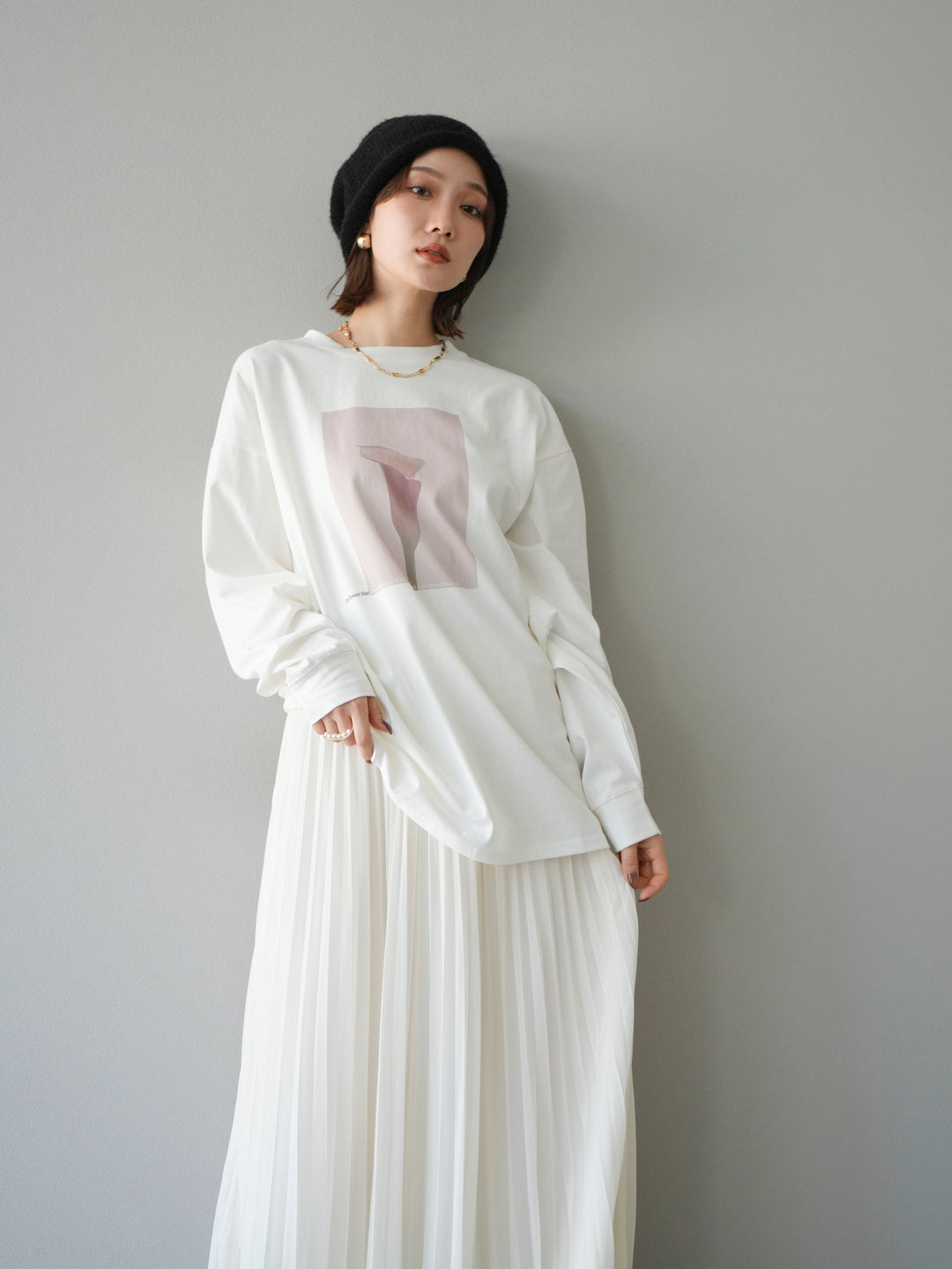 [予約]フラワーフォトプリントBIGロンT /オフ1