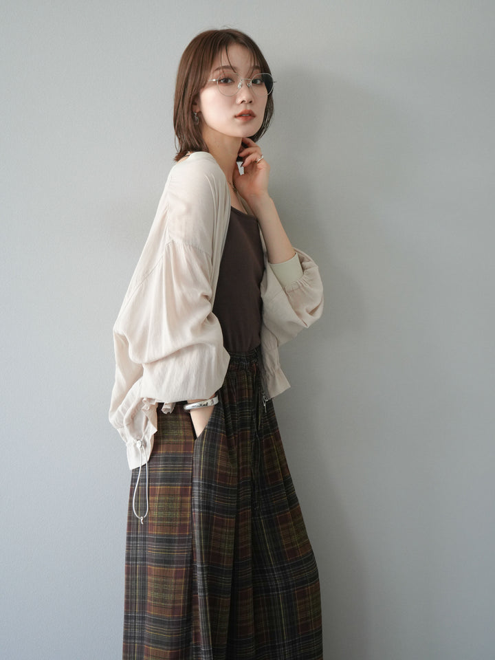 [預訂] Washer Sheer Blouson/象牙白