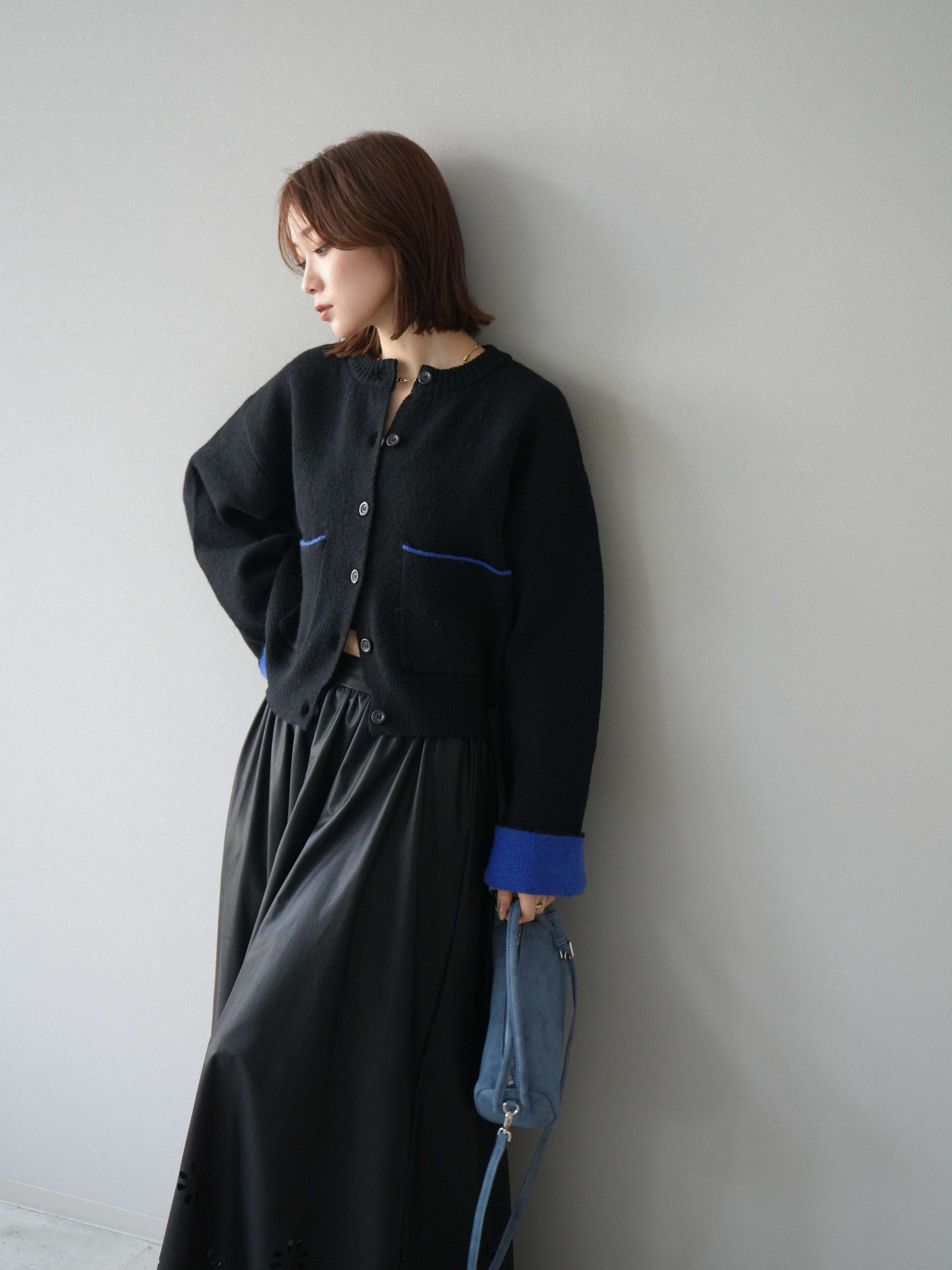 良品✨ ミリオーネ ミニマルカーディガン　ブラック　ノーカラージャケット　38 良品✨ ミリオーネ ミニマルカーディガン ブラック ノーカラー