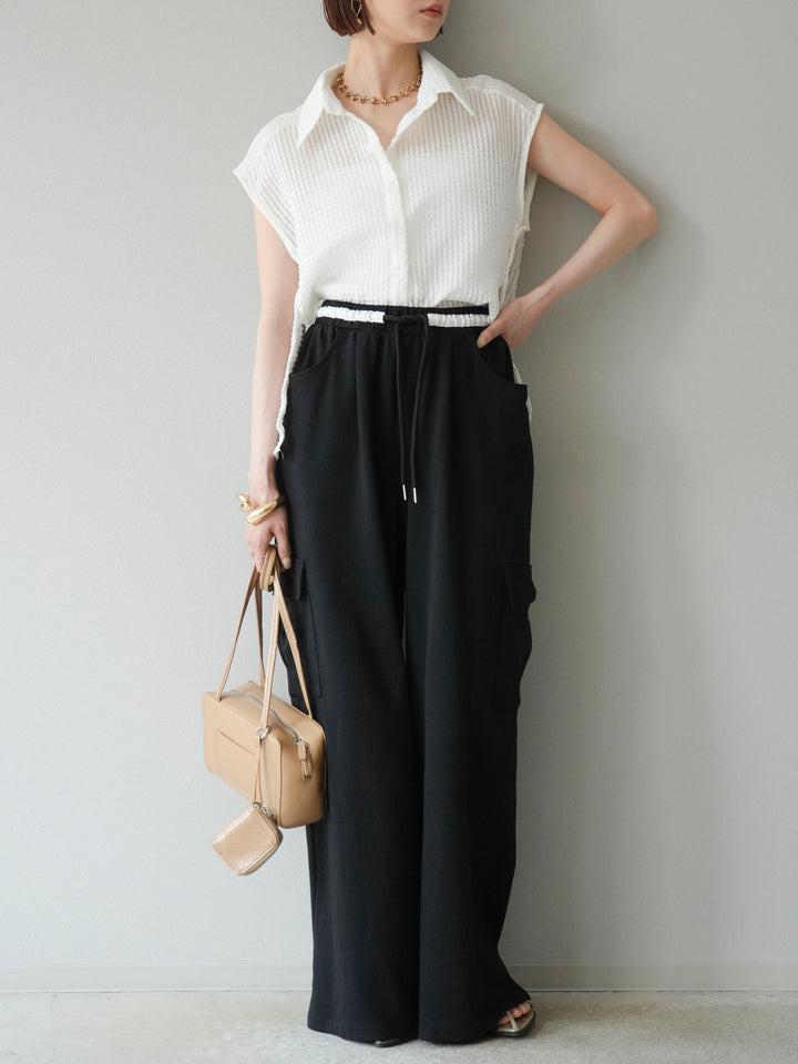 [SET]ウエストラインサイドポケットスウェットパンツ+ウエストラインサイドポケットスウェットパンツ(2set)