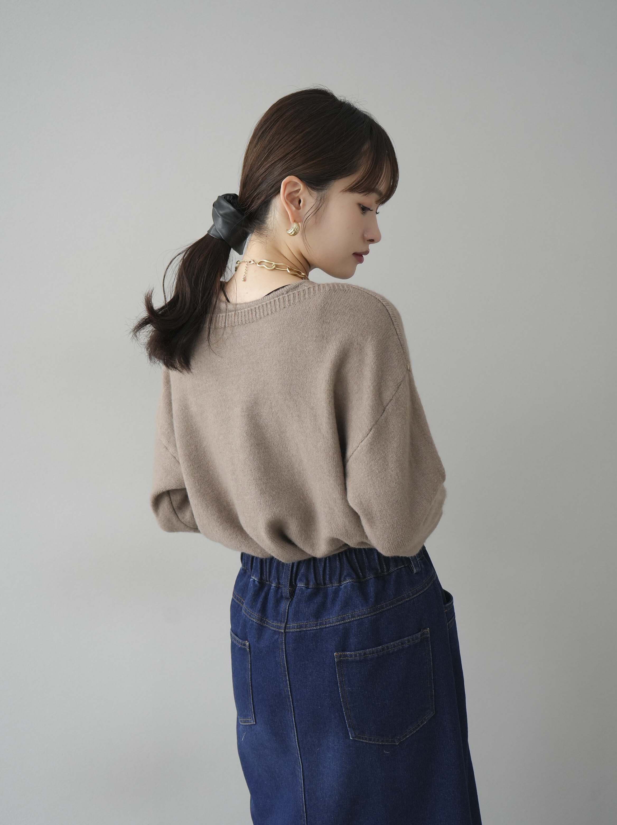 予約]ソフトタッチアンサンブルニットプルオーバー/モカ – Lumier