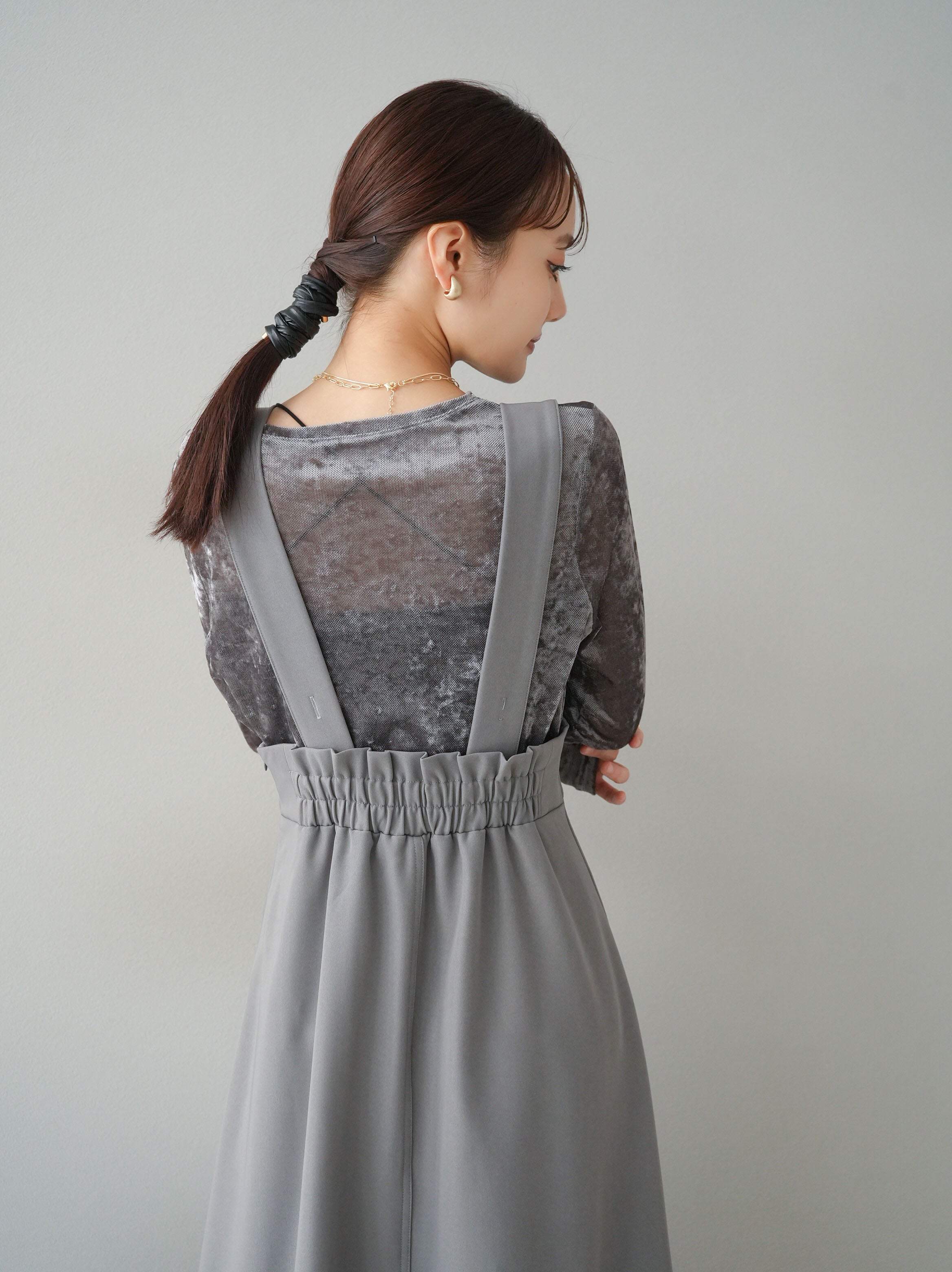 予約]シアーベロアベーシックカットソー/グレー – Lumier