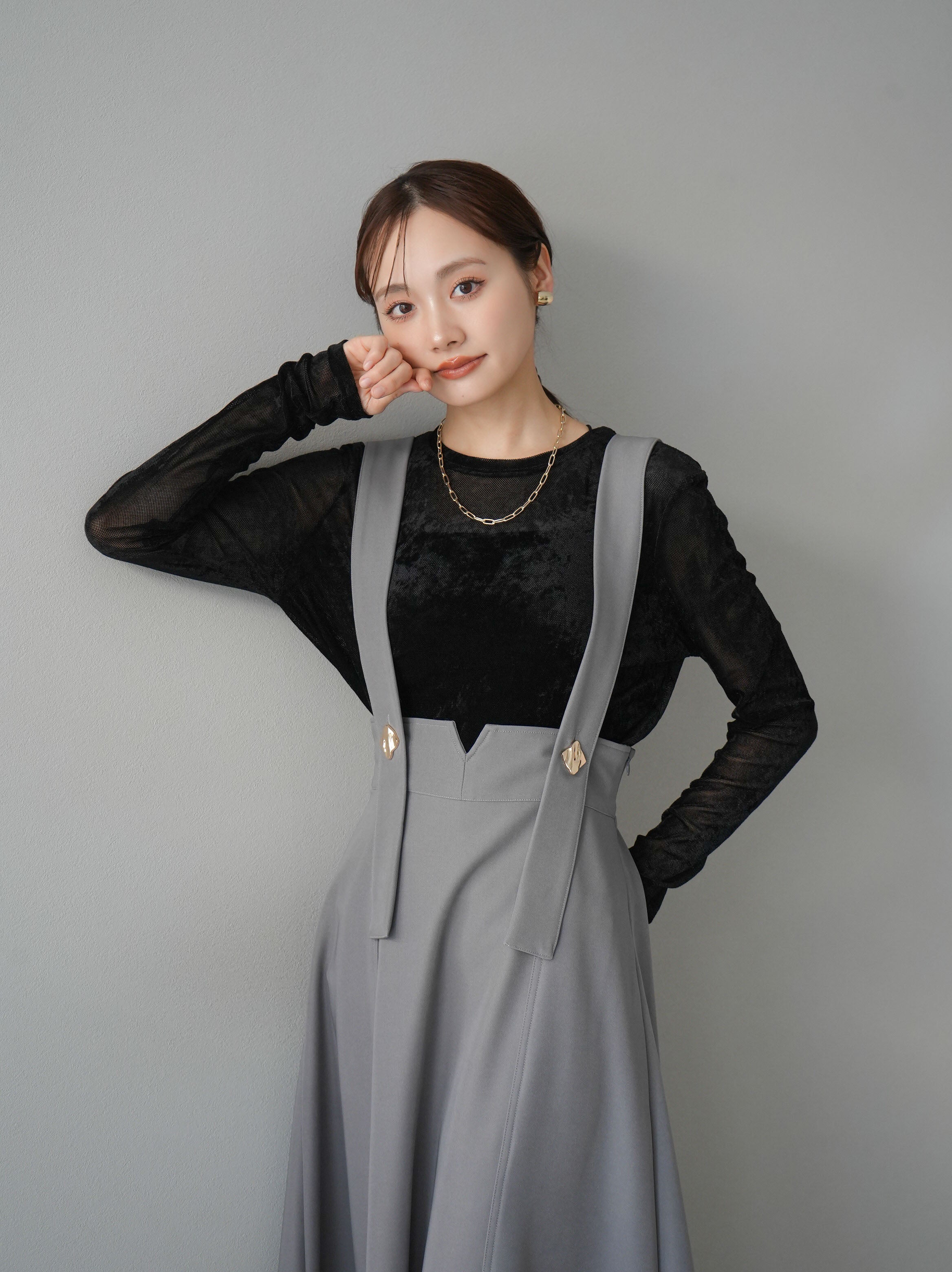 予約]シアーベロアベーシックカットソー/ブラック – Lumier