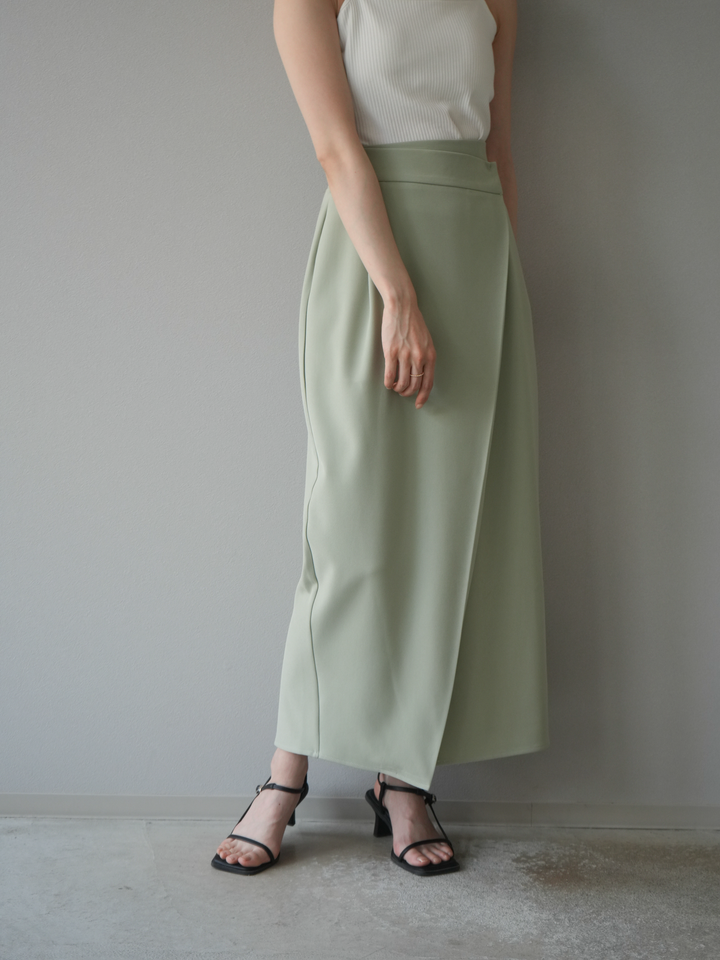 [予約]ツイルラップナロースカート/ライトグリーン S