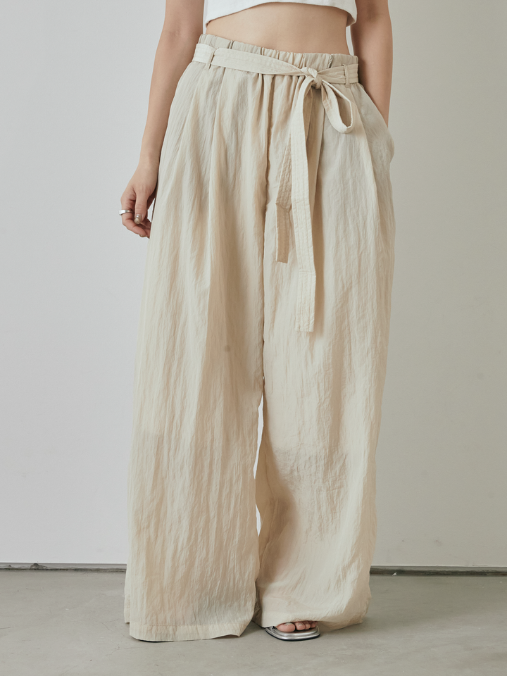 [予約]ナイロンワッシャーイージーパンツ/クリーム