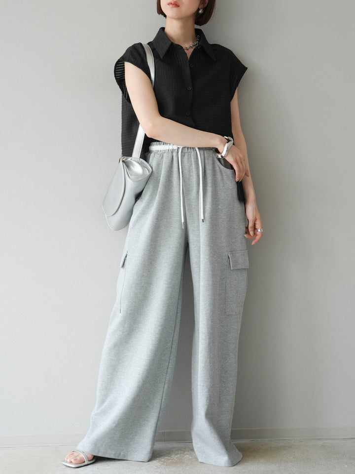 [SET]ウエストラインサイドポケットスウェットパンツ+ウエストラインサイドポケットスウェットパンツ(2set)