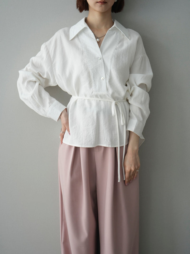 [SET]Vネック変形ラインシャツ+Vネック変形ラインシャツ(2set)