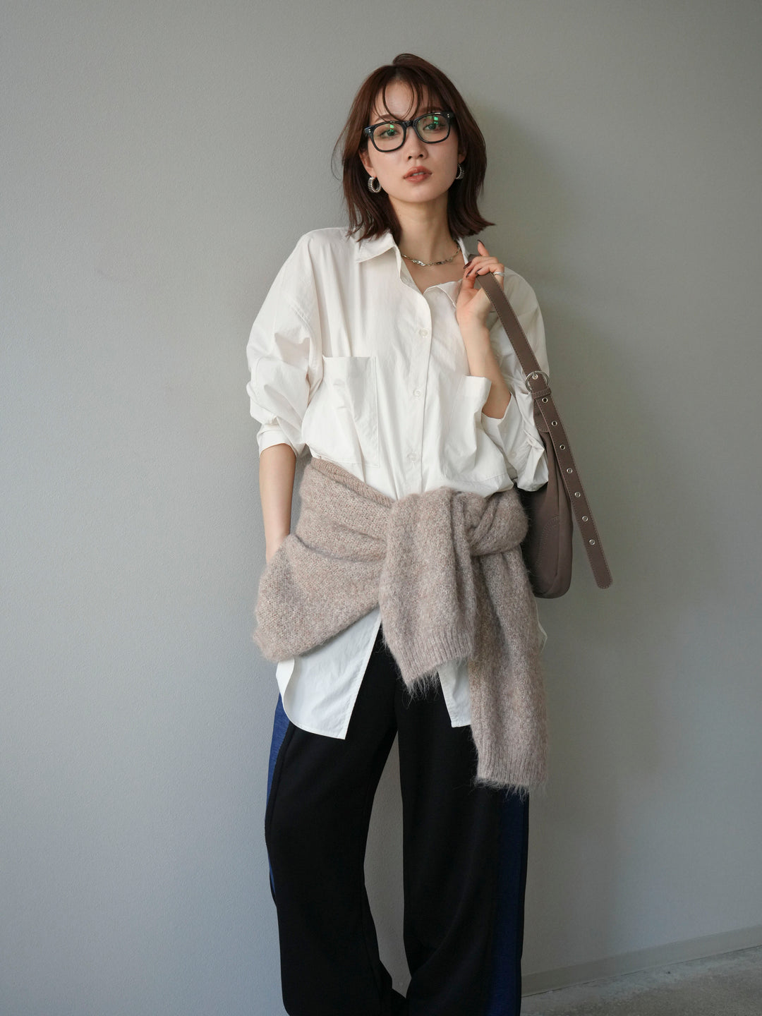 [予約]コットンライクオーバーシャツ/オフ