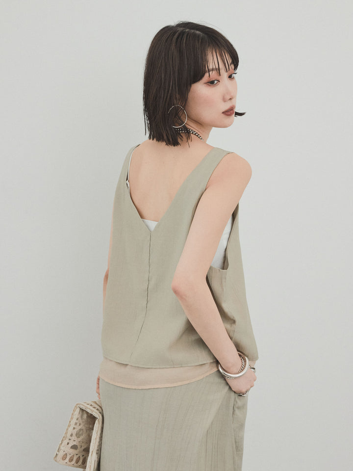 [套裝] 洗衣機緞面透明多層背心 + 洗衣機緞面透明多層背心 (2 套)