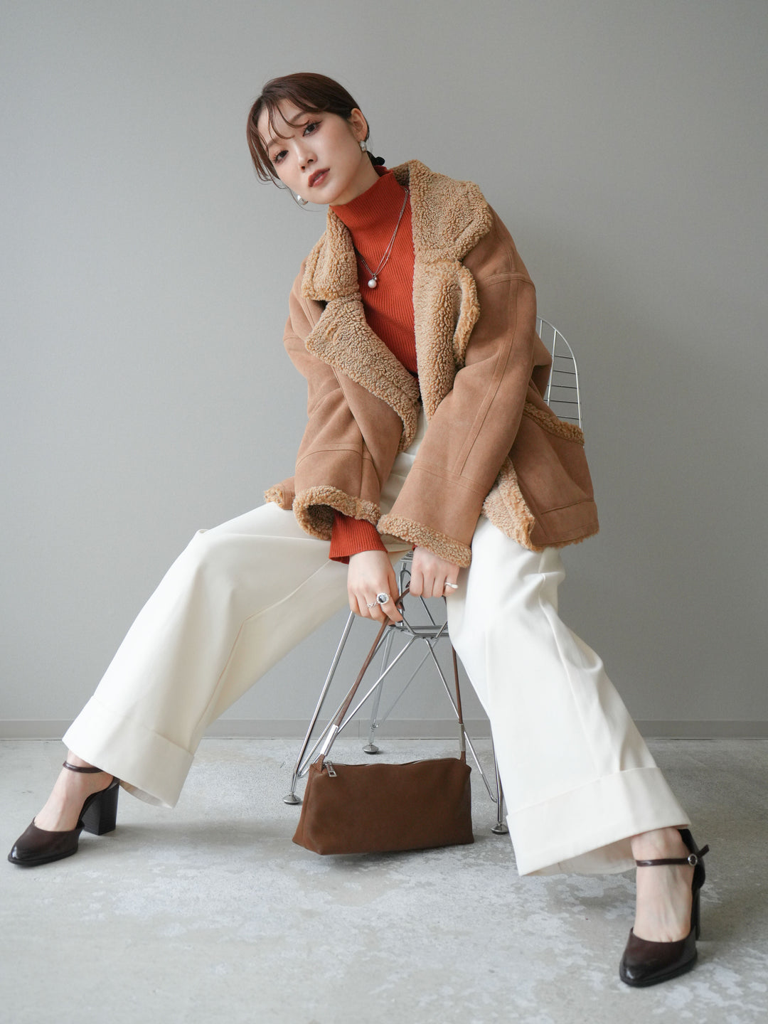 [予約]ムートンボアジャケット/beige