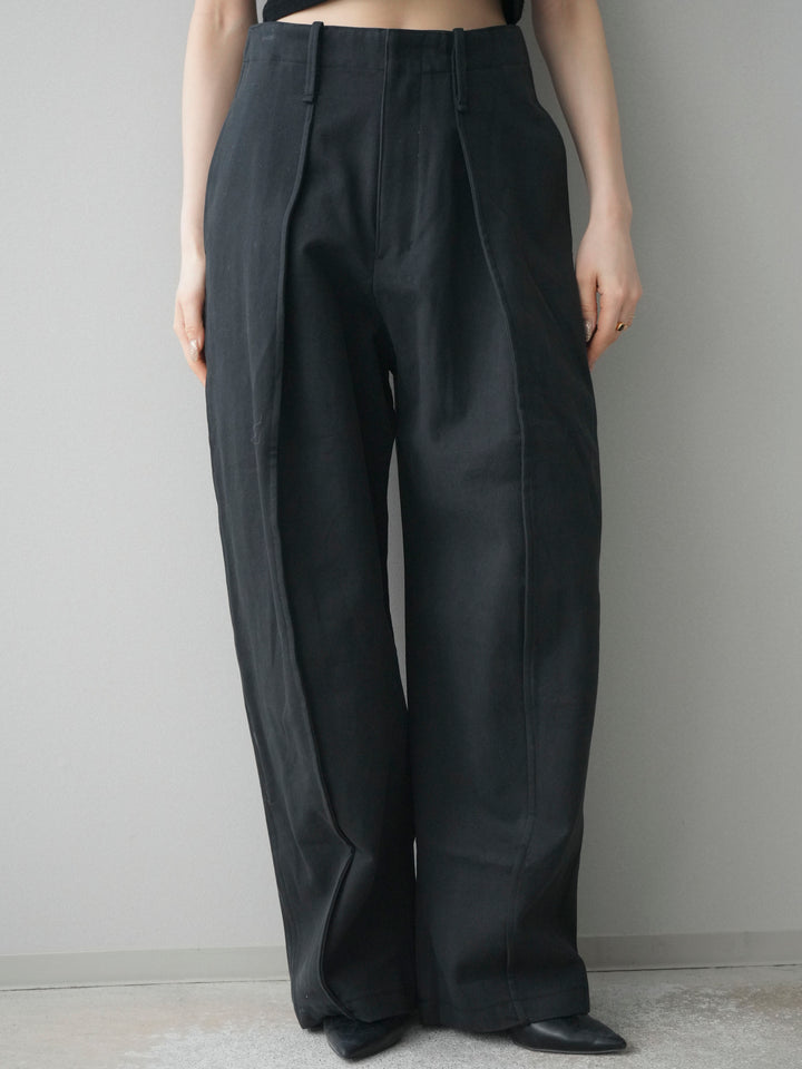 [予約]コットンツイルカーブパンツ/black