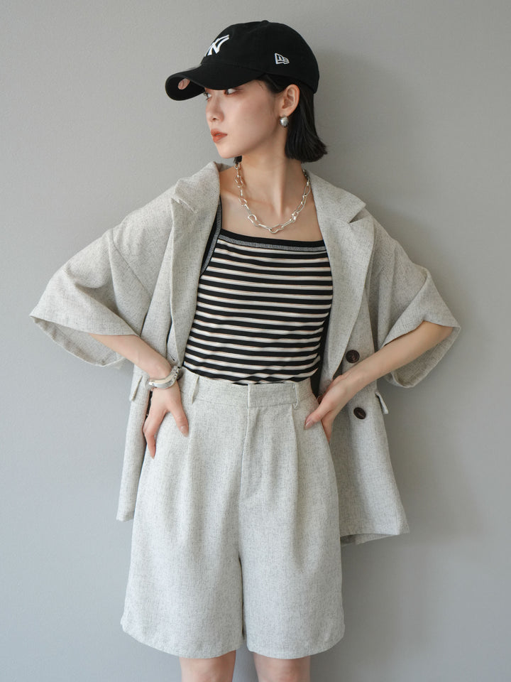 [SET]サマーツイードハーフジャケット+サマーツイードハーフパンツ(2set)