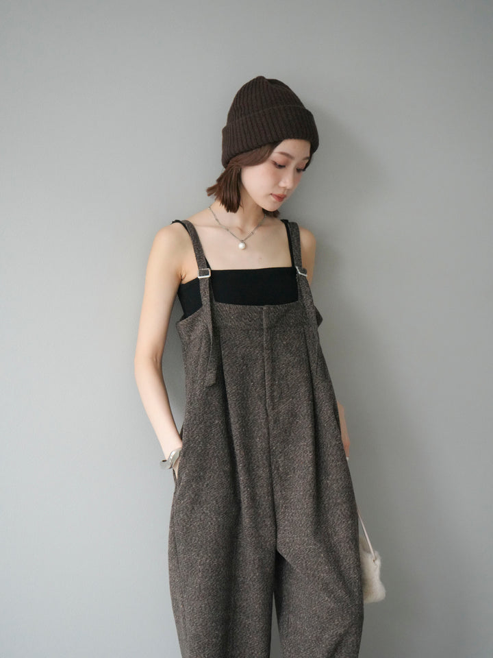 [予約]ツイードベアサロペット/ブラウン