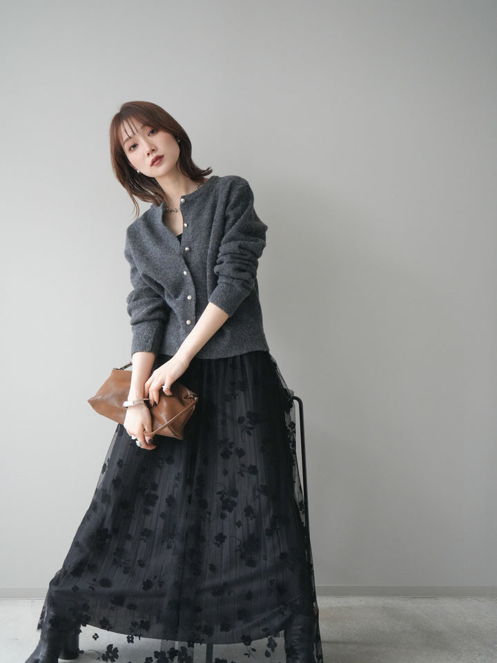 [SET]アンティークボタンニットカーディガン+アンティークボタンニットカーディガン(2set)