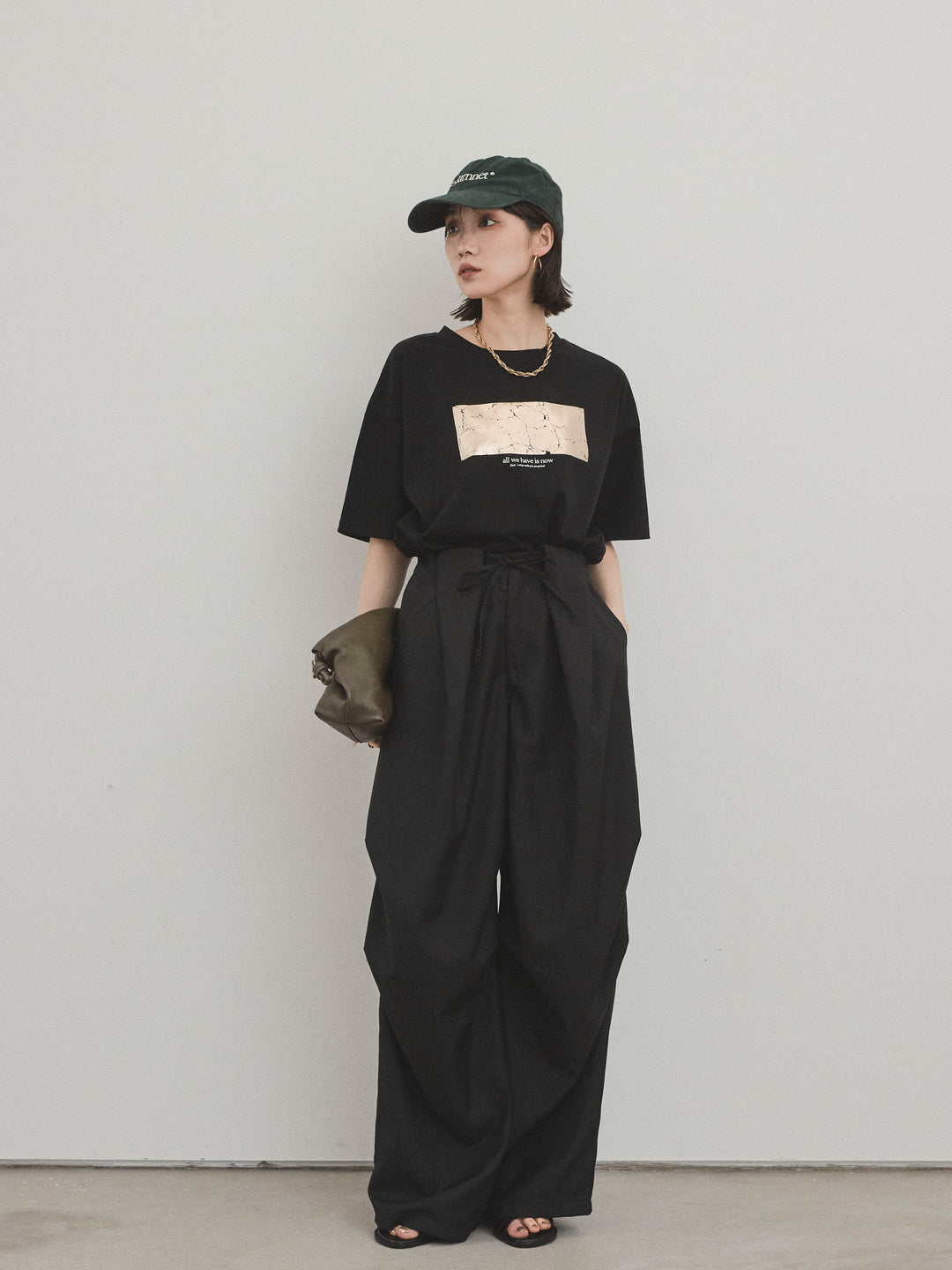 [預購] Design Loop 側邊褶褲/黑色