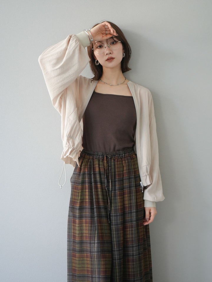 [預訂] Washer Sheer Blouson/象牙白