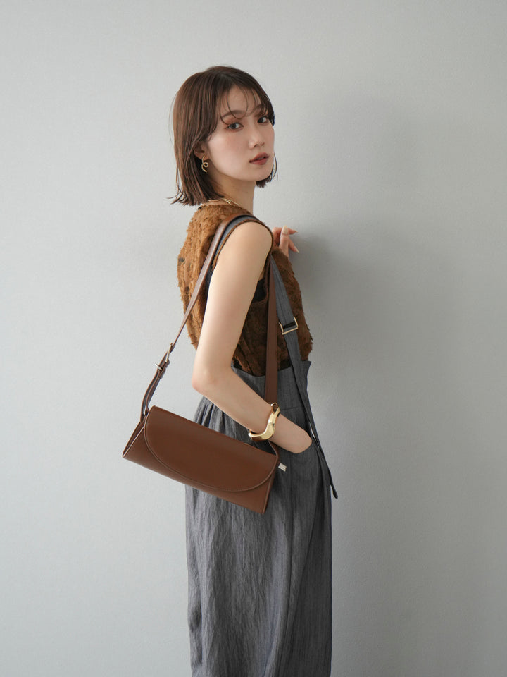 [SET]ストリングデザインハイウエストサロペット+ニュアンスフリンジジャガードノースリーブブラウス(2set)