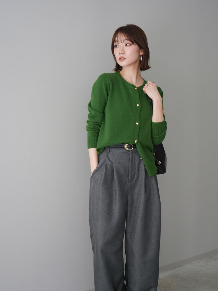 [SET]ハートボタンニットカーディガン+ハートボタンニットカーディガン(2set)