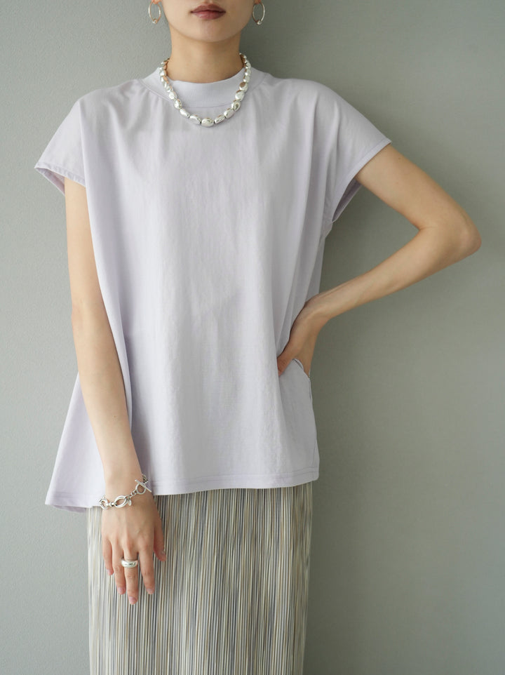 [Pre-order] Cool-touch petite neck French sleeve T-shirt/Lavender