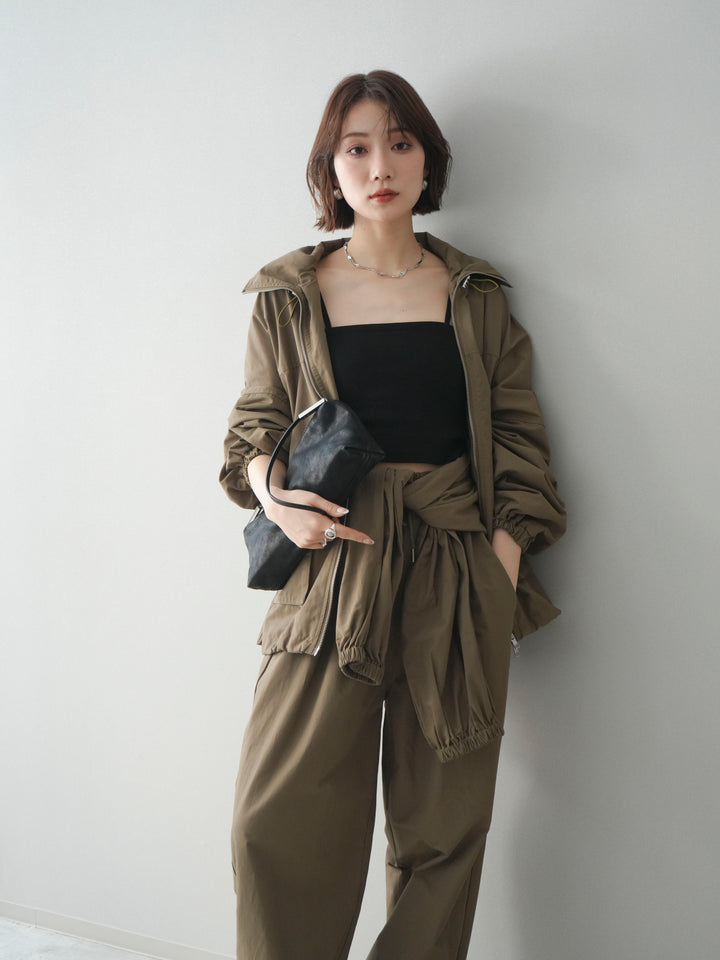 [予約]ビッグポケットコットンナイロンジップブルゾン/brown