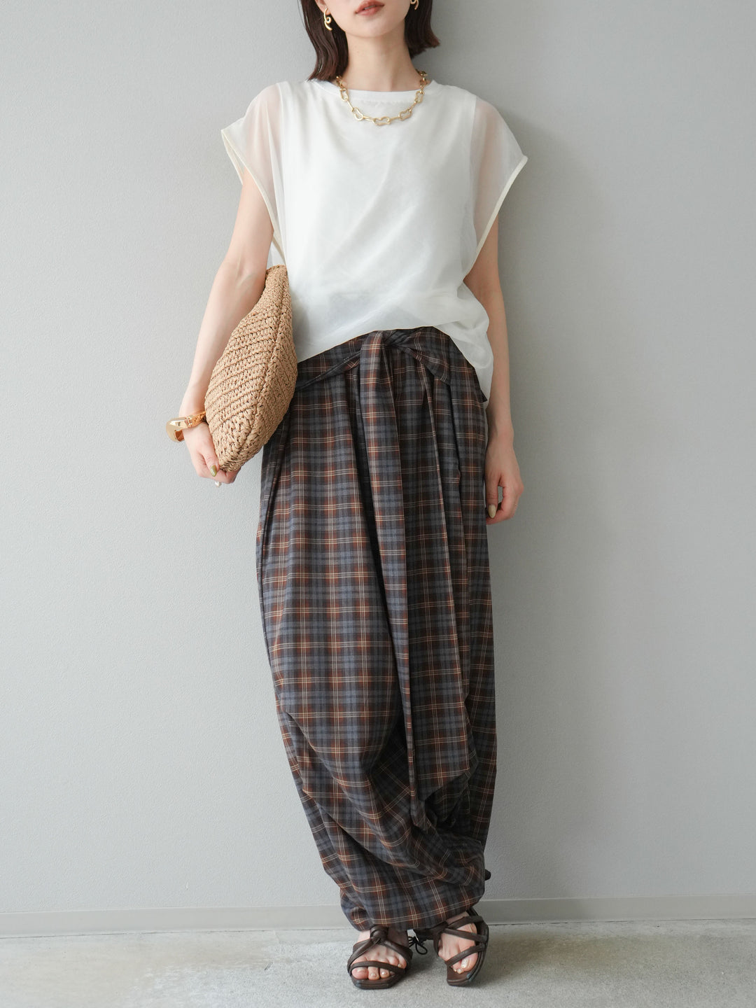 [予約]シアーレイヤードトップス/アイボリー