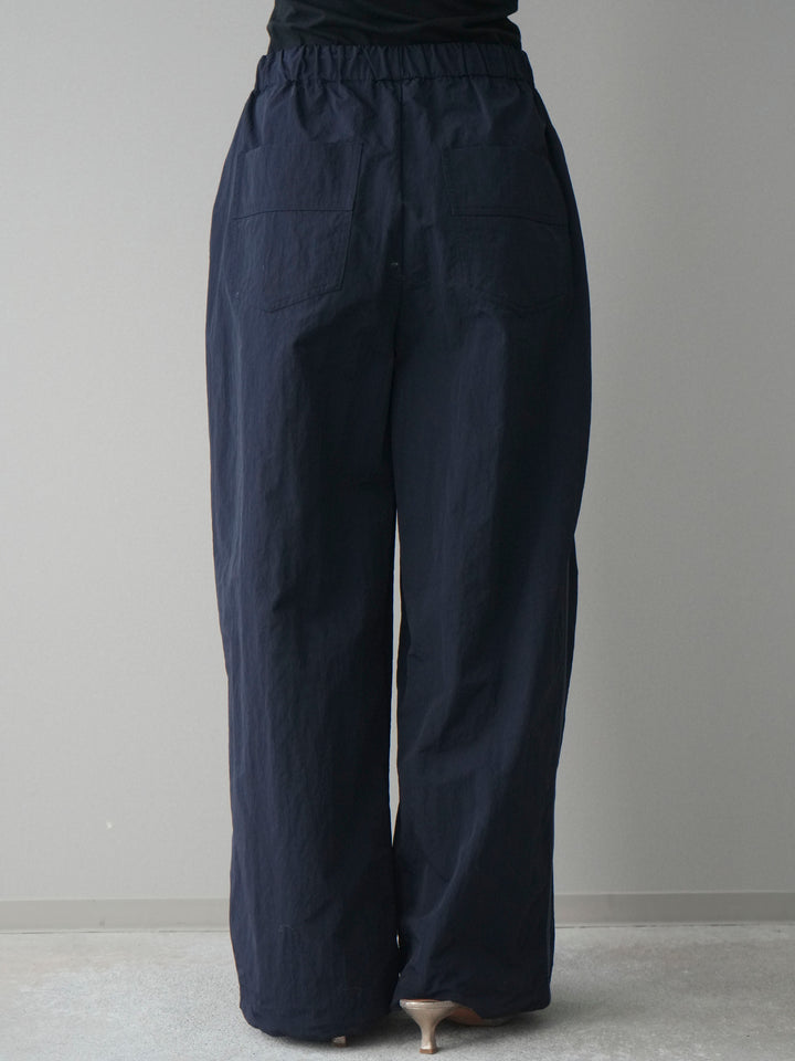 [予約]ドロストサイドラインナイロンパンツ/black