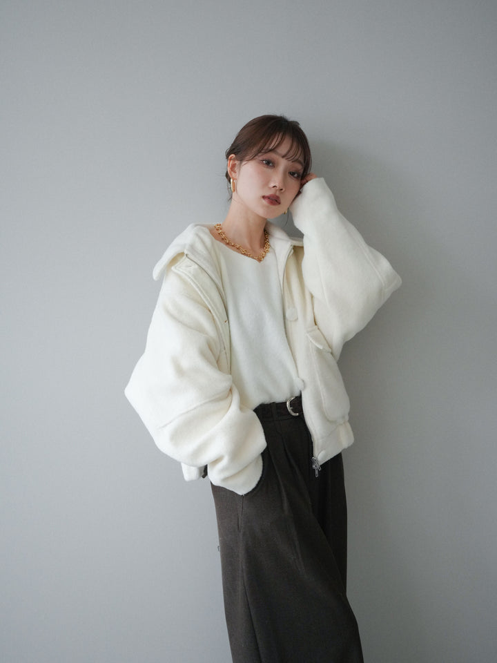 [予約]ウールライクフライトジャケット/offwhite