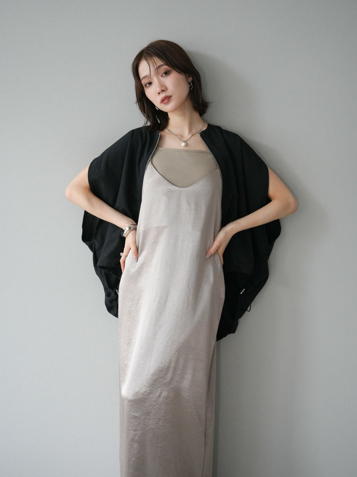 [予約]サテンキャミワンピース/グレージュ