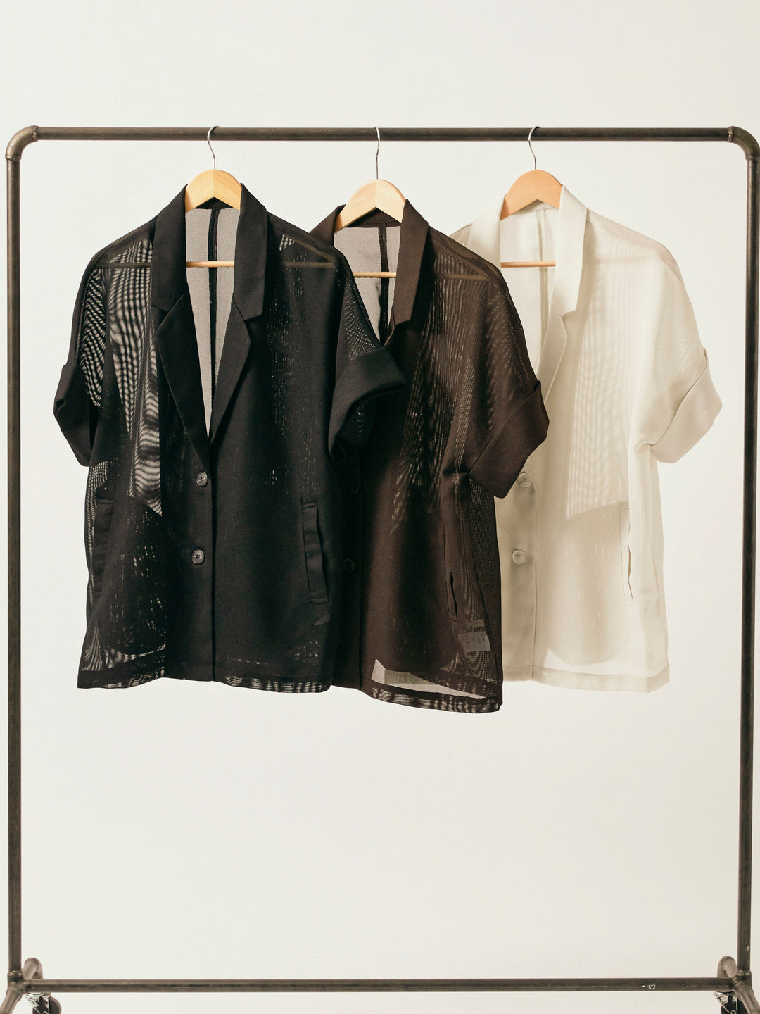 【Allure】[SET]メッシュハーフテーラードジャケット+メッシュハーフテーラードジャケット(2set)