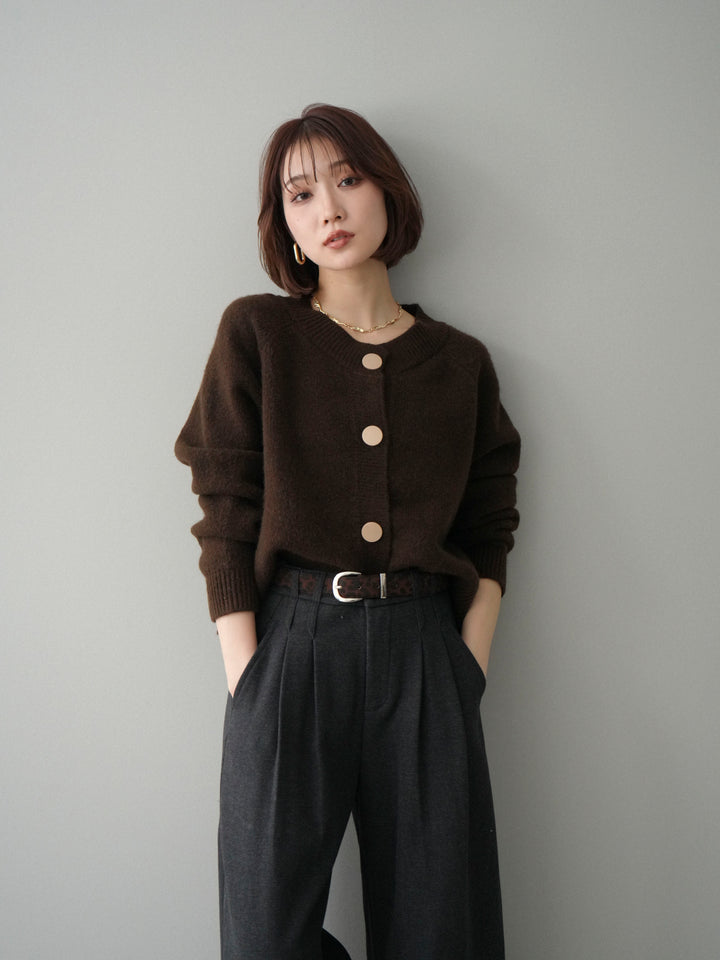 [SET]BIGボタンニットカーディガン+BIGボタンニットカーディガン(2set)