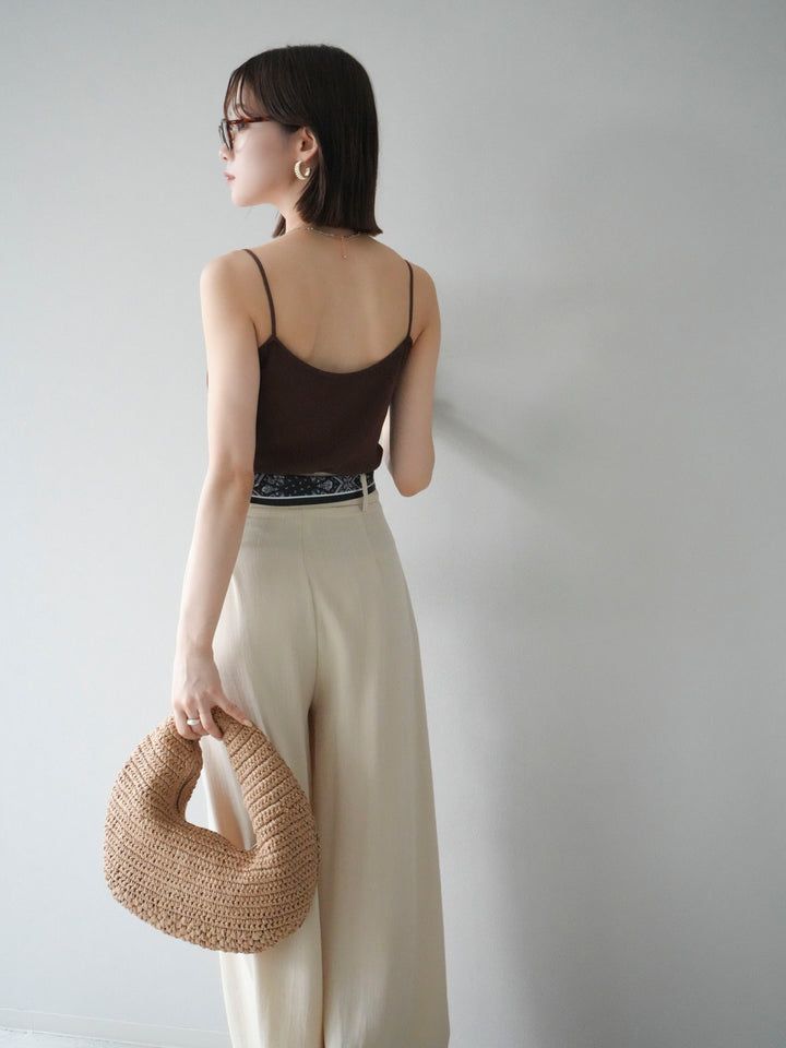 [予約]レーヨンニットキャミソール/ブラウン