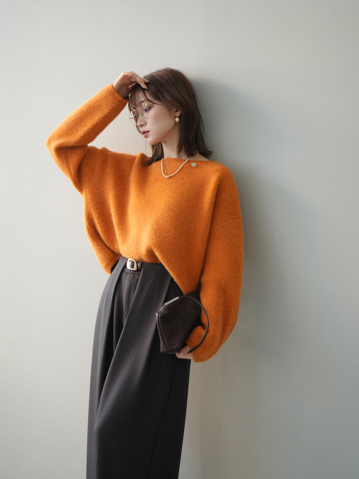 [SET]アンゴラタッチボートネッククロップドプルオーバー+アンゴラタッチボートネッククロップドプルオーバー(2set)