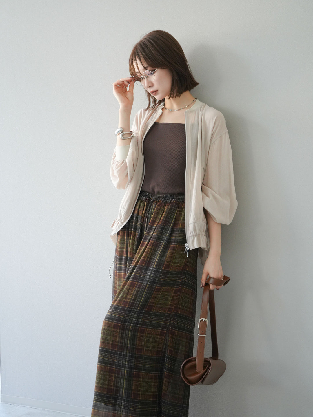 [預訂] Washer Sheer Blouson/象牙白