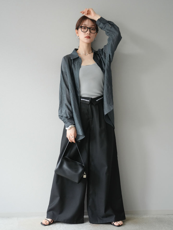 [予約]ワッシャーシャイニーシャツ/グレー