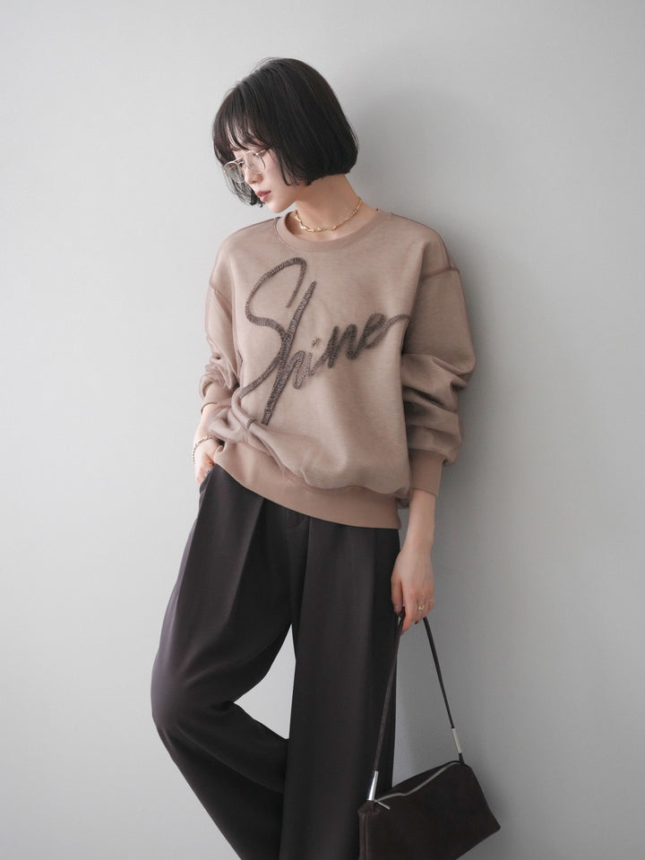 [SET]チュールレイヤードロゴスエットプルオーバー+選べるアクセセット(2set)